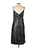 Veda Metallic Blue Cocktail Dress Size S - photo 2