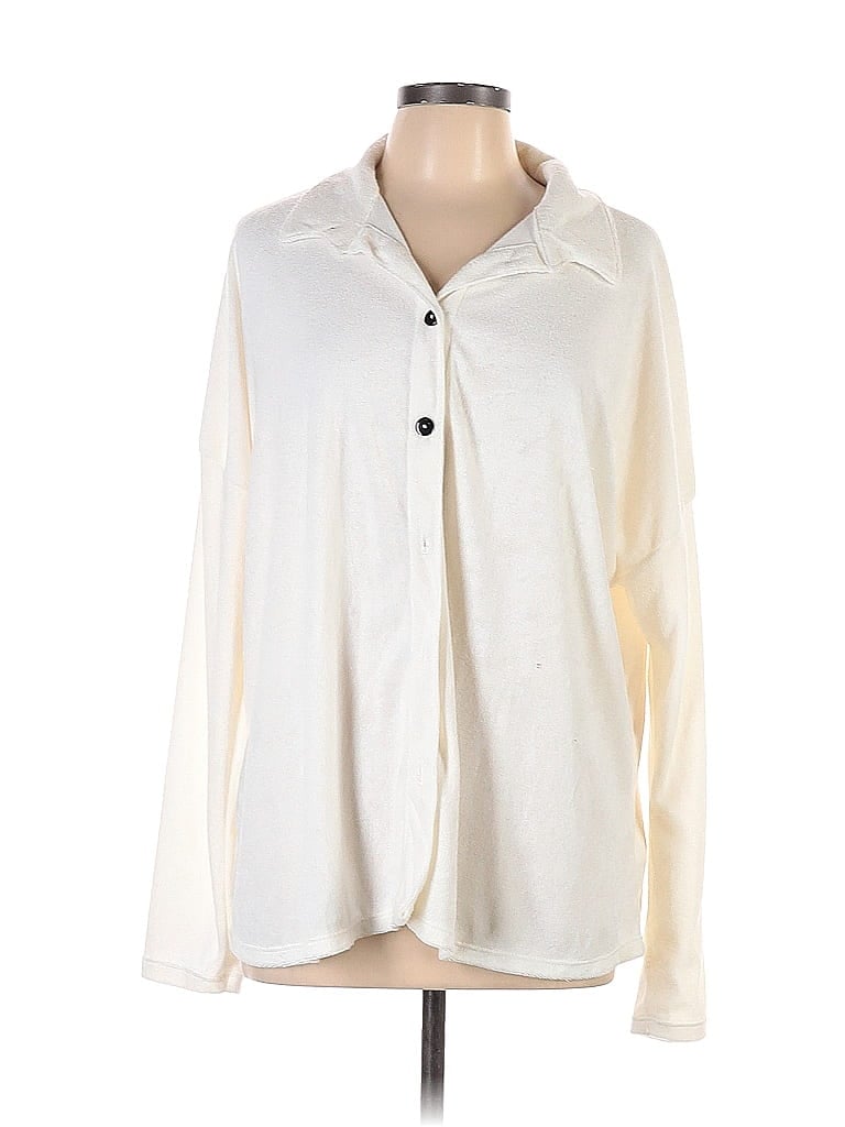 Blumin 100% Polyester Ivory Long Sleeve Top Size 1X (Plus) - photo 1