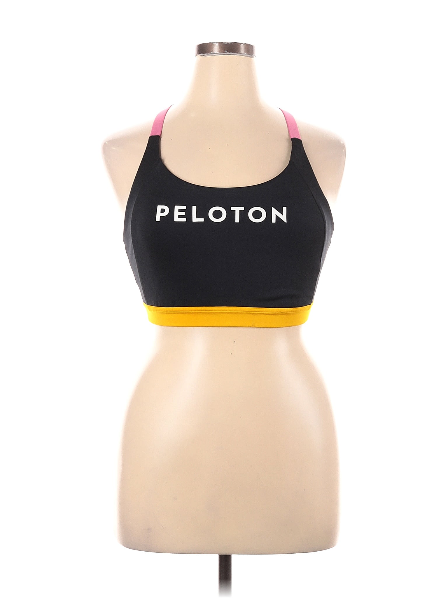 Peloton Color Block Yellow Sports Bra Size 1X (Plus) - 42% off