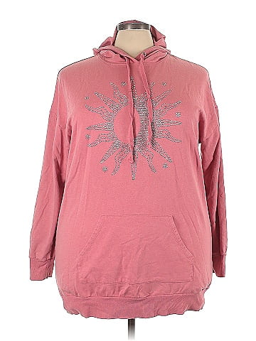 No Boundaries Solid Pink Pullover Hoodie Size XXL - 48% off