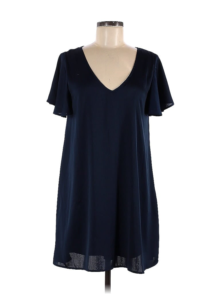 Caramela 100% Polyester Solid Blue Casual Dress Size M - photo 1