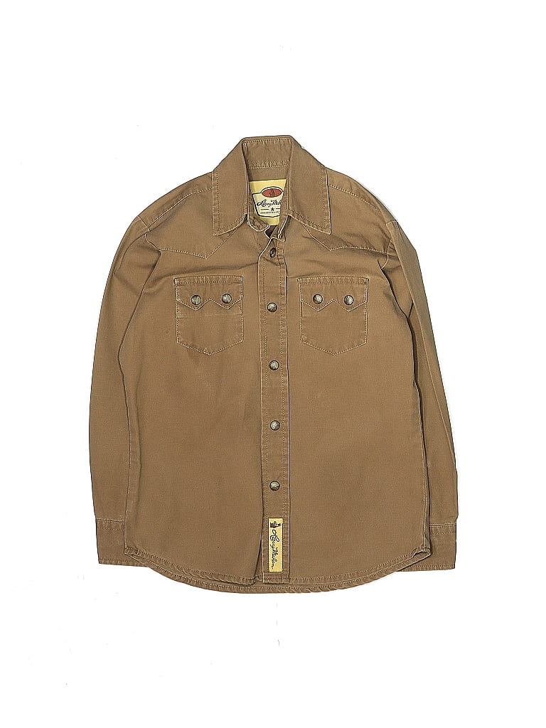 Irosa Solid Brown Long Sleeve Button Down Jacket