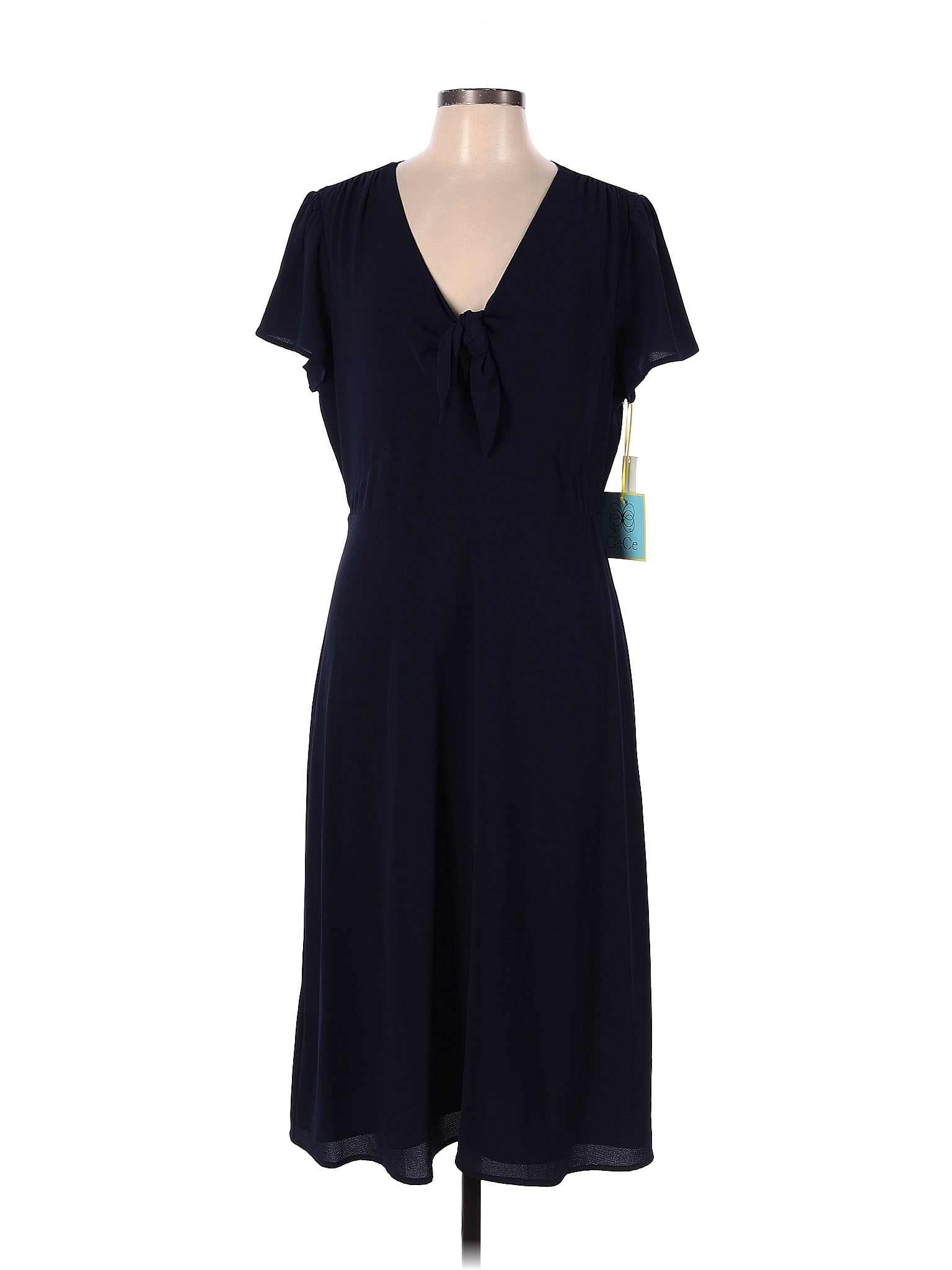 CeCe Solid Navy Blue Casual Dress Size 12 - 54% off | thredUP