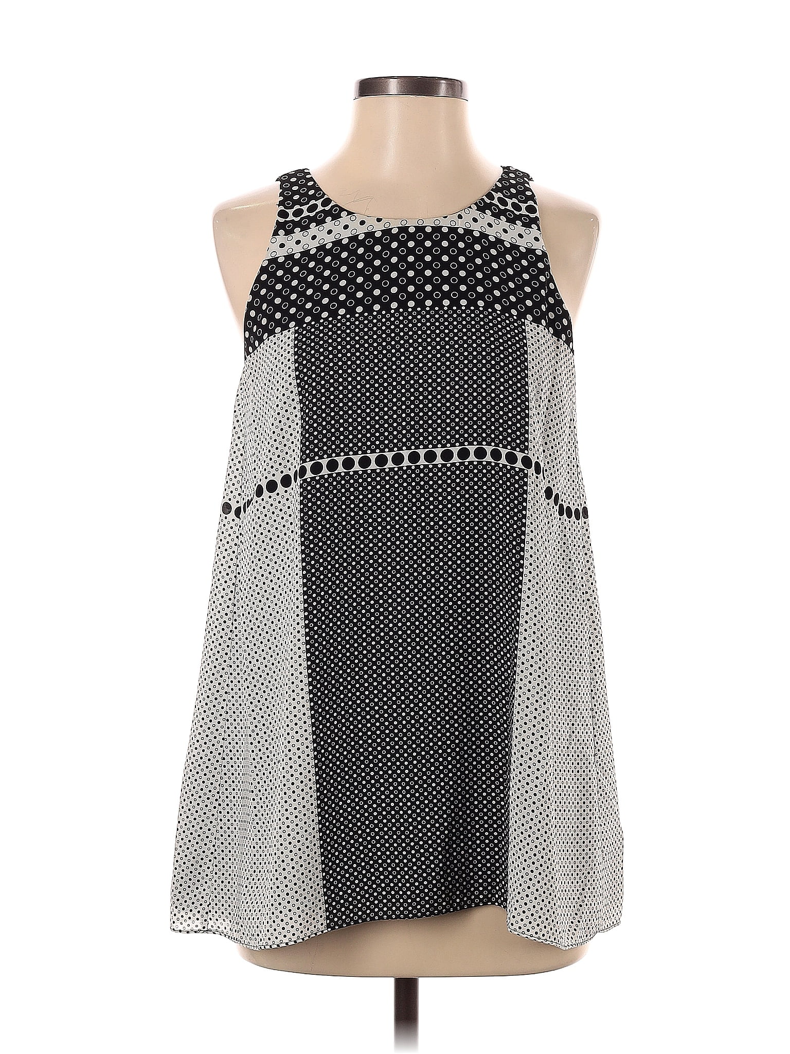 Max Studio 100% Polyester Polka Dots Black Sleeveless Blouse Size S ...