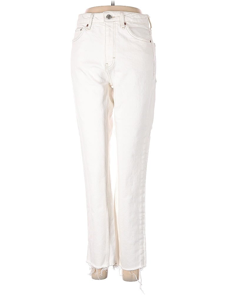 Topshop Ivory White Jeans Size 6 - photo 1