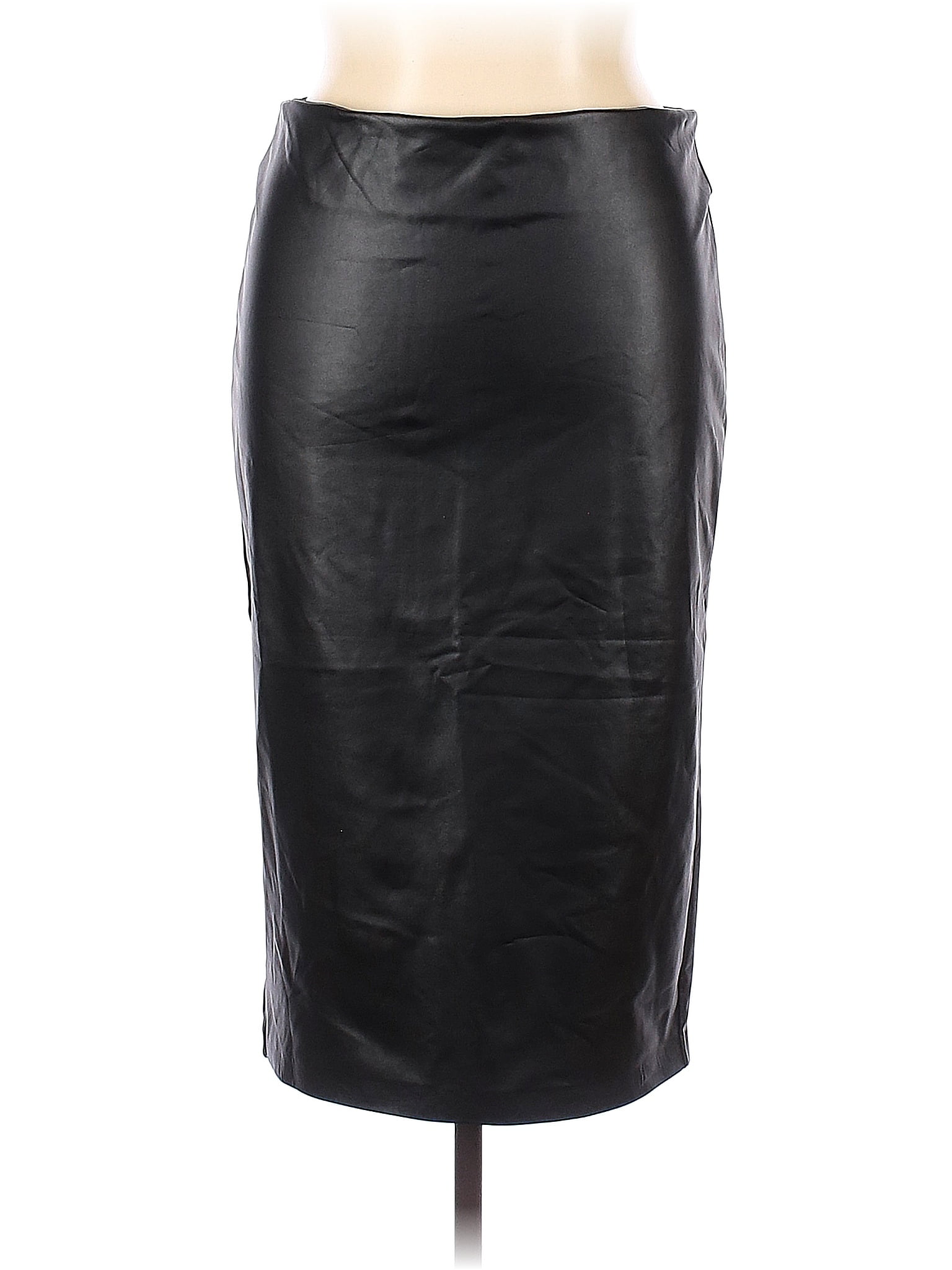 ELOQUII Solid Black Faux Leather Skirt Size 16 (Plus) - 61% off | thredUP