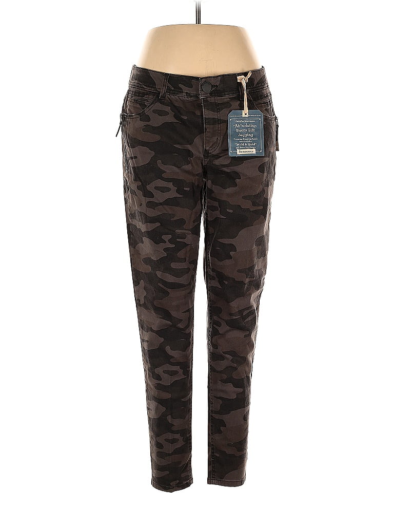Woman Within 100% Cotton Brown Khakis Size 30W (Plus) - 73% off
