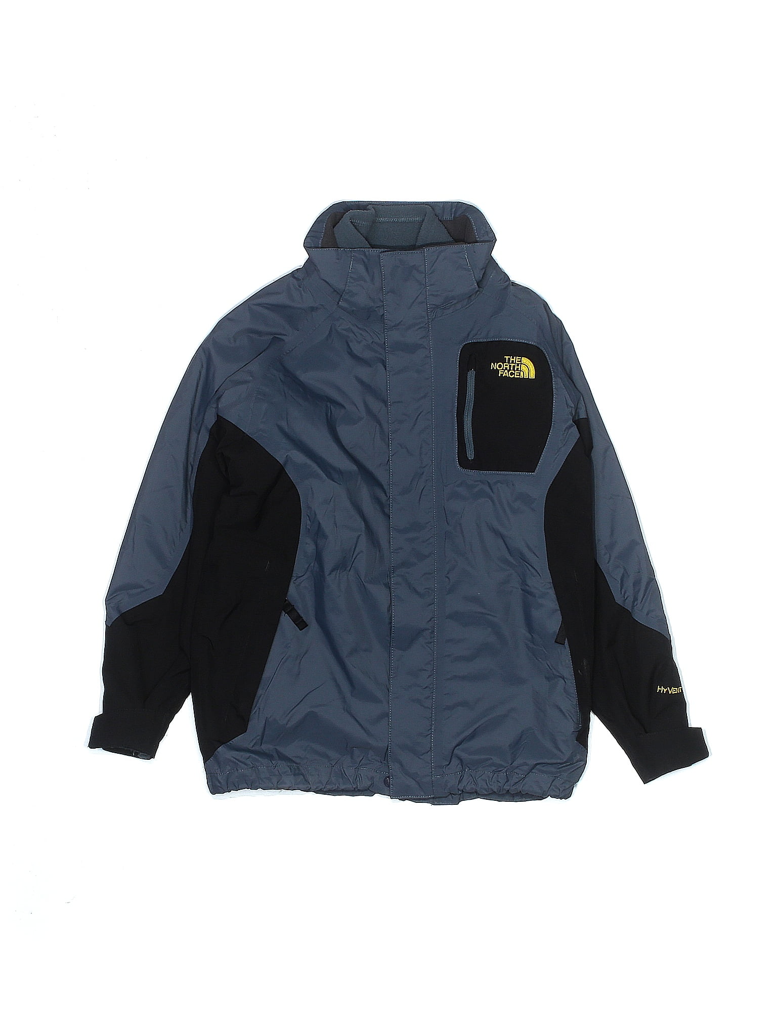 The North Face 100% Polyester Solid Blue Snow Jacket Size 7 - 8 - 53% ...