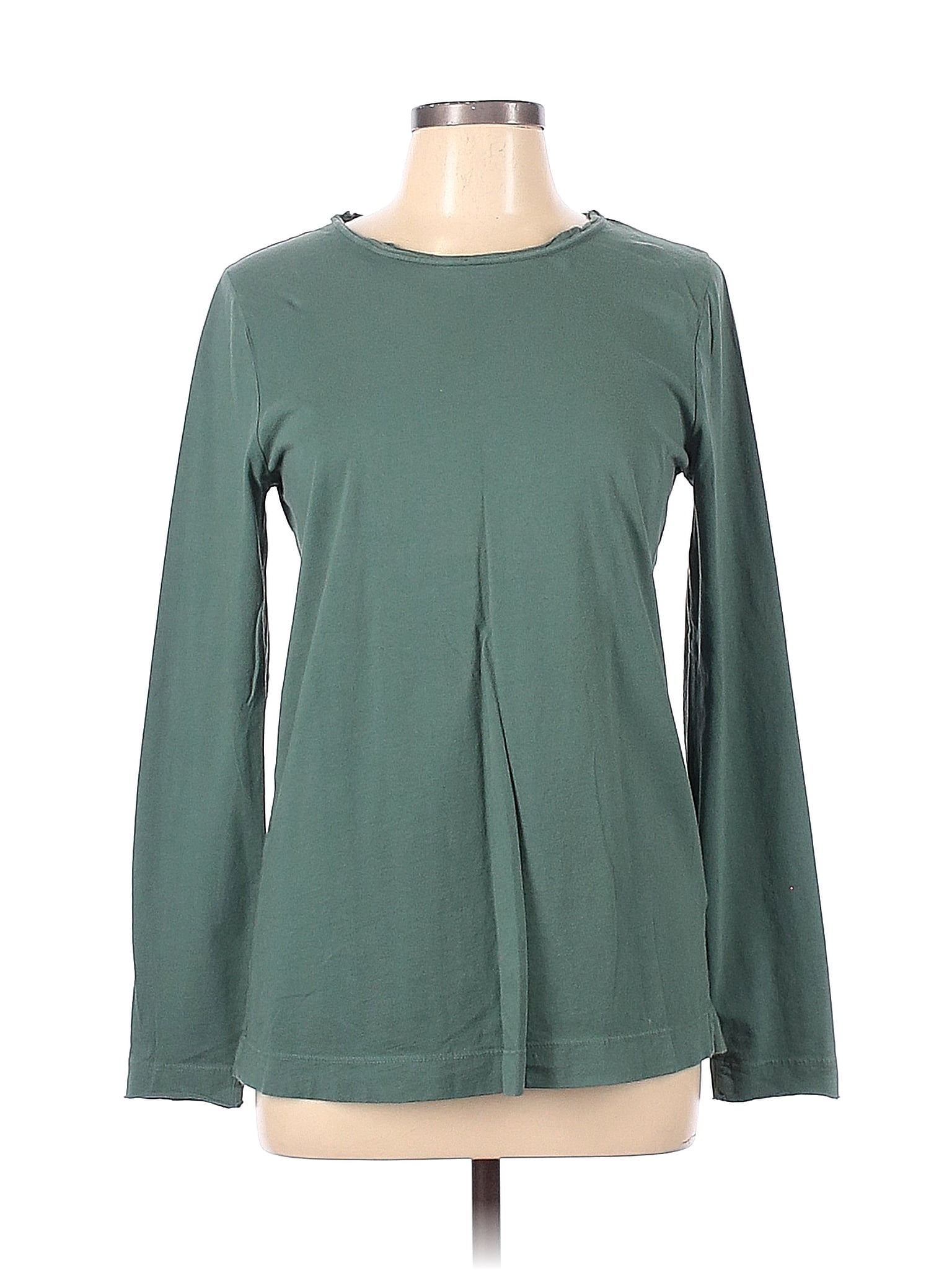 Three Dots Solid Green Sweatshirt Size L - 74% off | thredUP