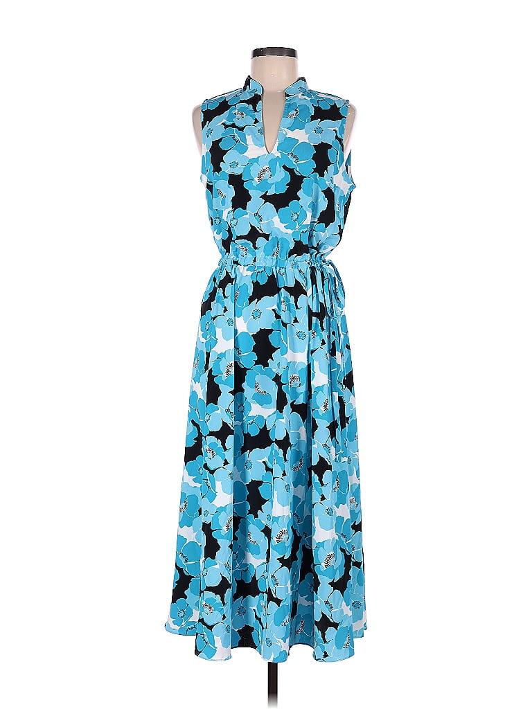 Anne Klein 100% Polyester Floral Blue Casual Dress Size M - 67% off ...
