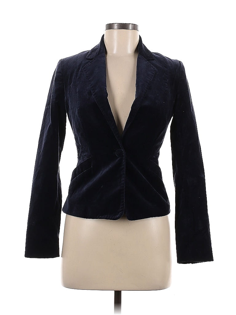 H&M Solid Navy Blue Blazer Size 6 - 59% off | thredUP