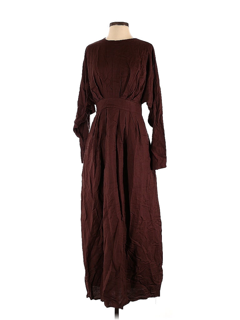 Veiled New York Solid Brown Burgundy Casual Dress Size S - 36% off ...