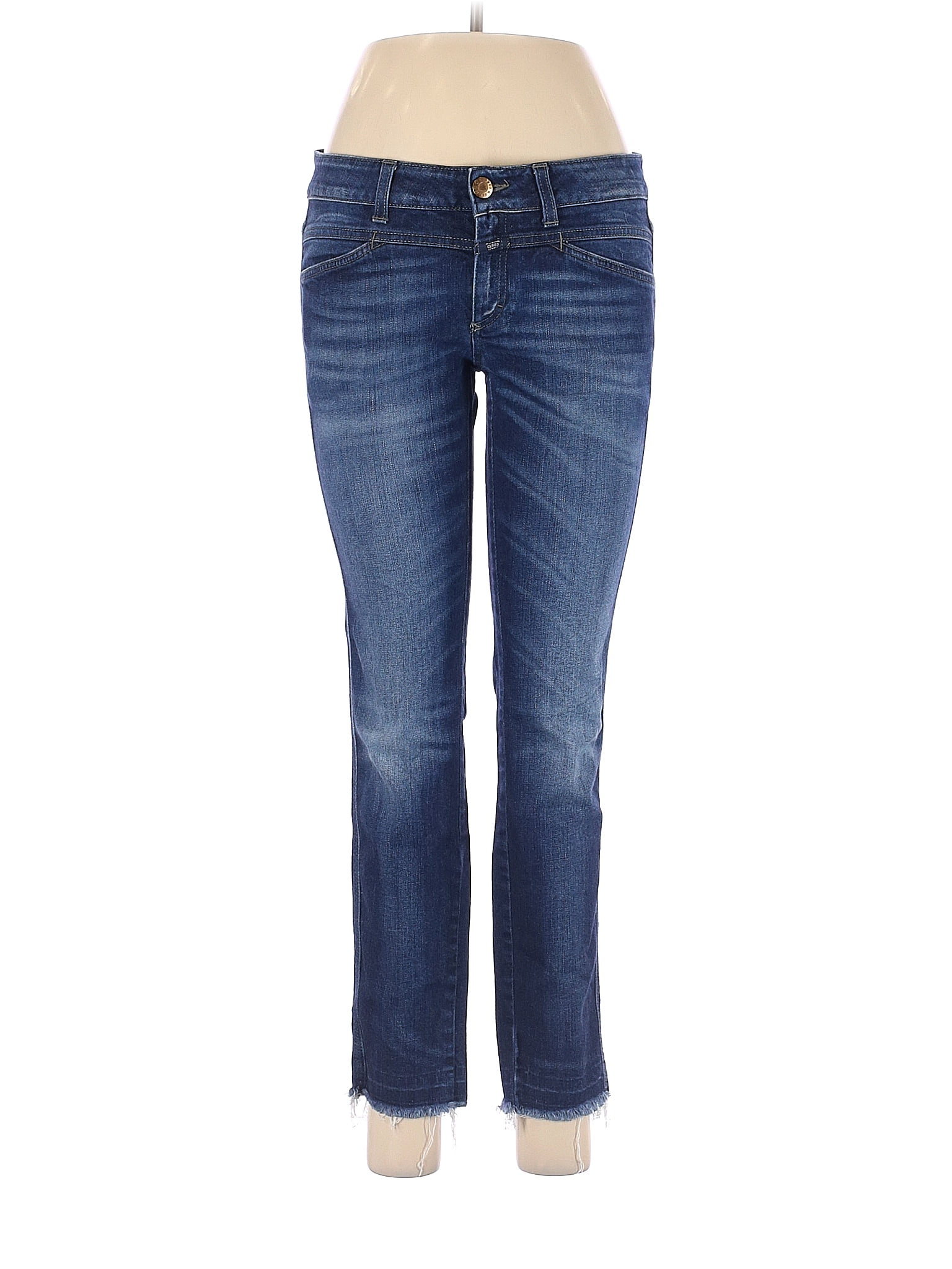 thredUP Closed off Waist - Blue Jeans Solid | 81% 28