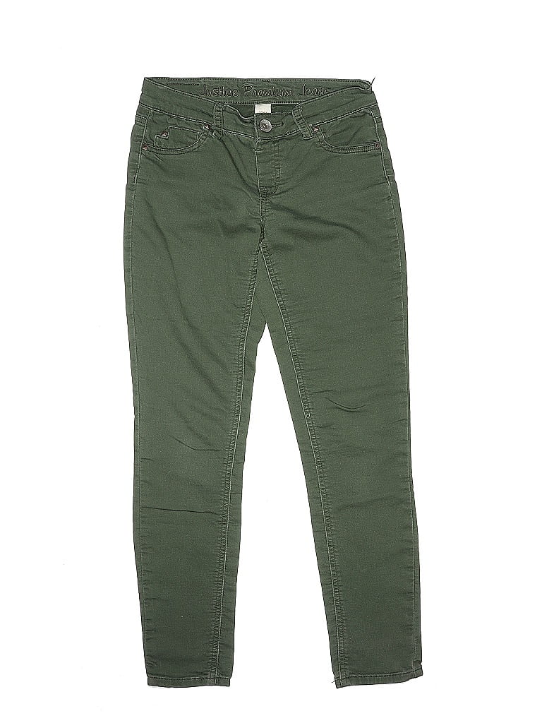 Justice Solid Green Jeans Size 12 51 off thredUP