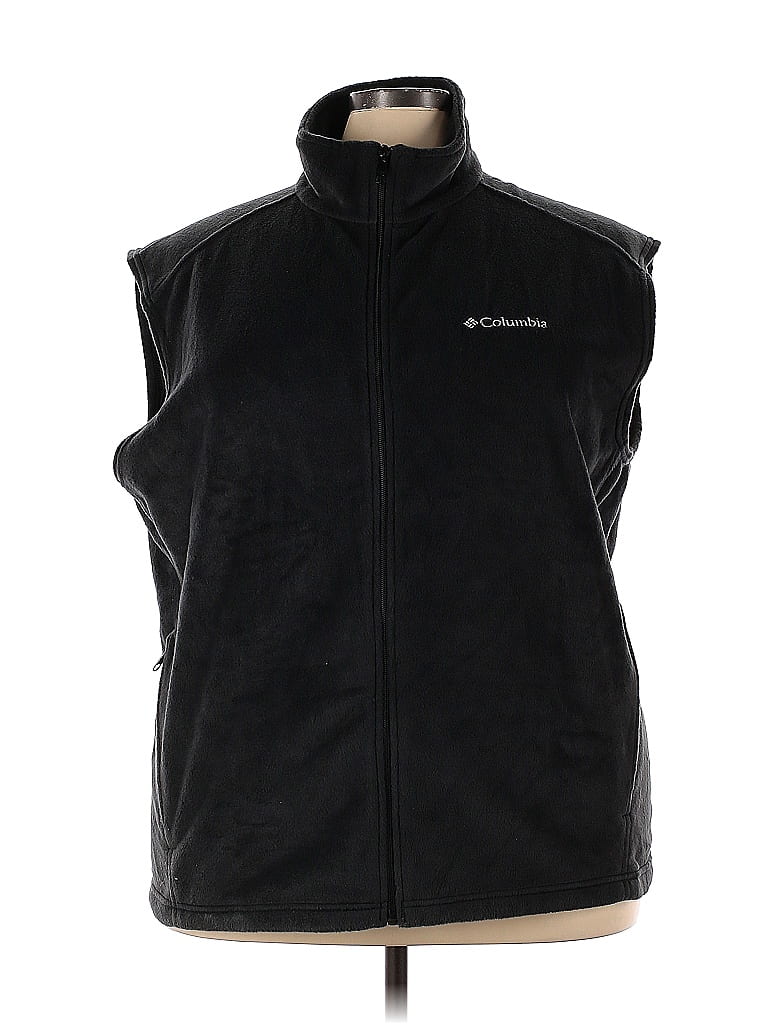Columbia 100 Polyester Solid Black Vest Size XXL 59 off thredUP