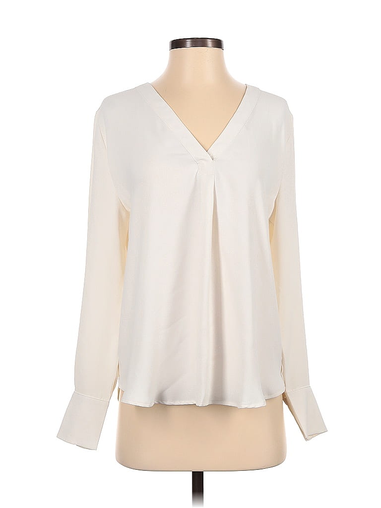 Ann Taylor Solid Ivory Long Sleeve Blouse Size S - 72% off | thredUP