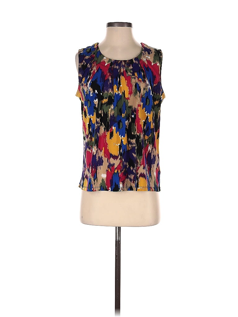 Pre-owned Kasper Sleeveless Blouse In Blue