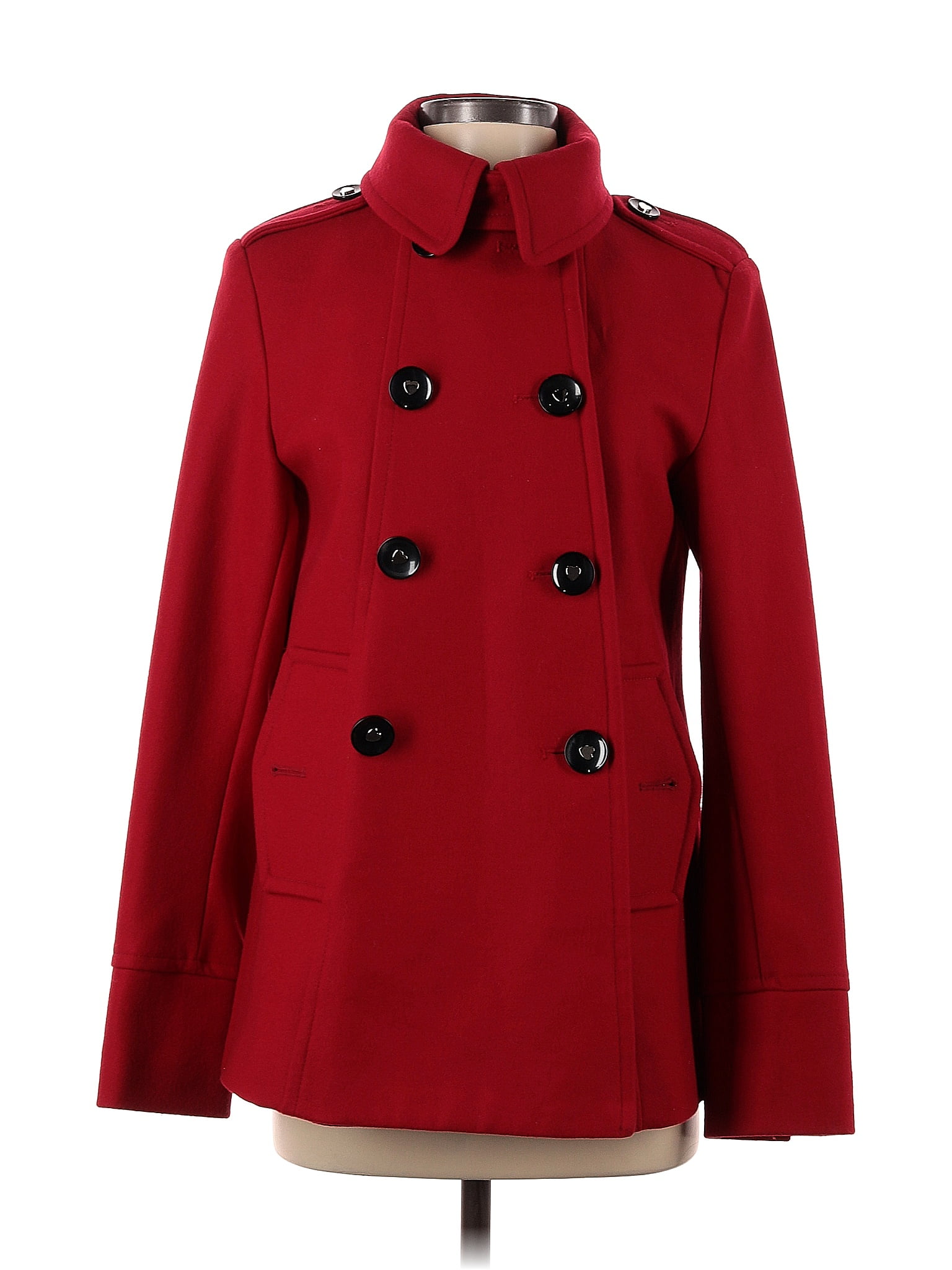Betsey Johnson 100% Polyester Solid Red Coat Size 4 - 73% off | thredUP