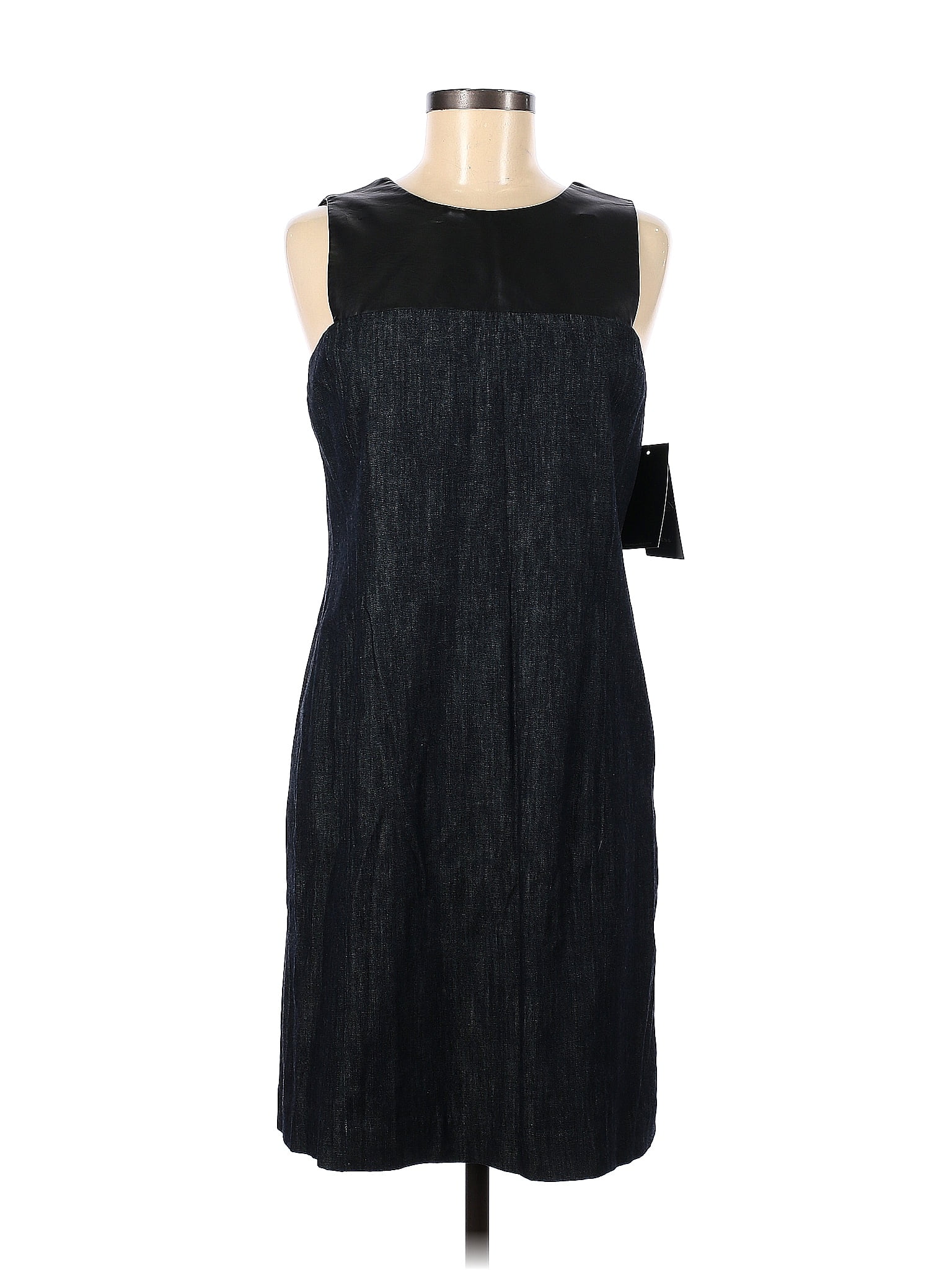 Lauren by Ralph Lauren 100% Cotton Solid Black Cocktail Dress Size 6 ...