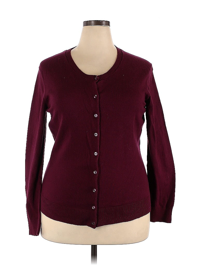 3806 Burgundy Colour Block Cardigan
