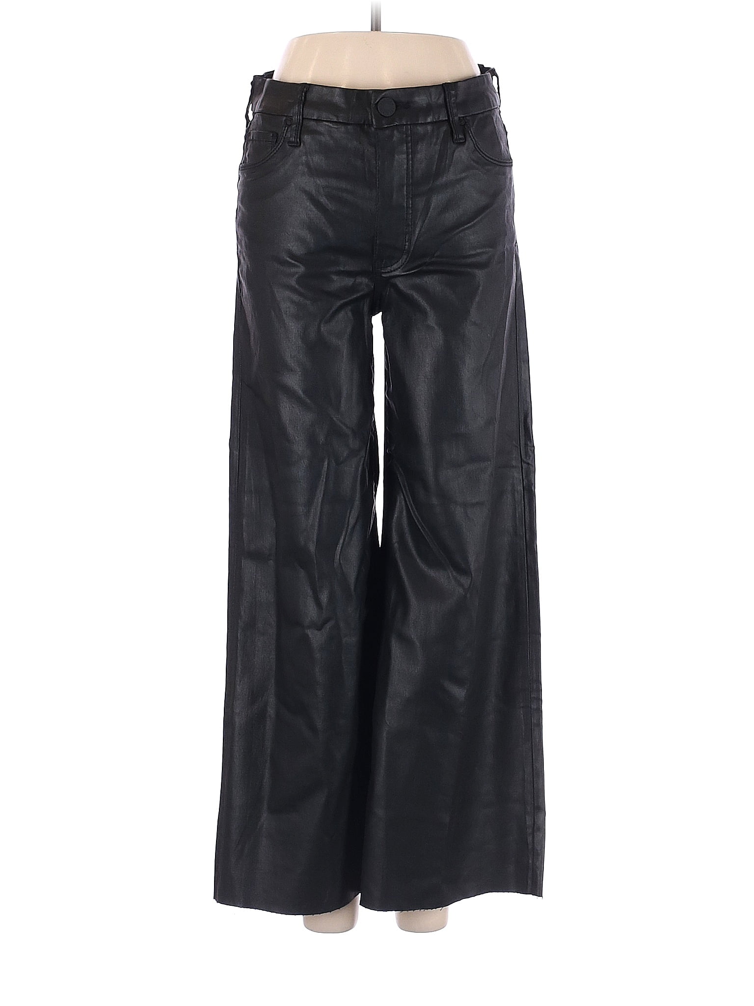 Kut from the Kloth Solid Black Faux Leather Pants Size 4 - 67% off 