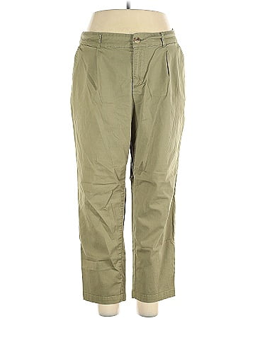 A New Day Solid Green Khakis Size 18 (Plus) - 37% off