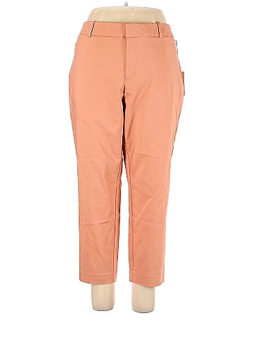A New Day Solid Pink Orange Casual Pants Size 18 (Plus) - 46% off