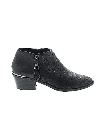 vera wang black ankle boots