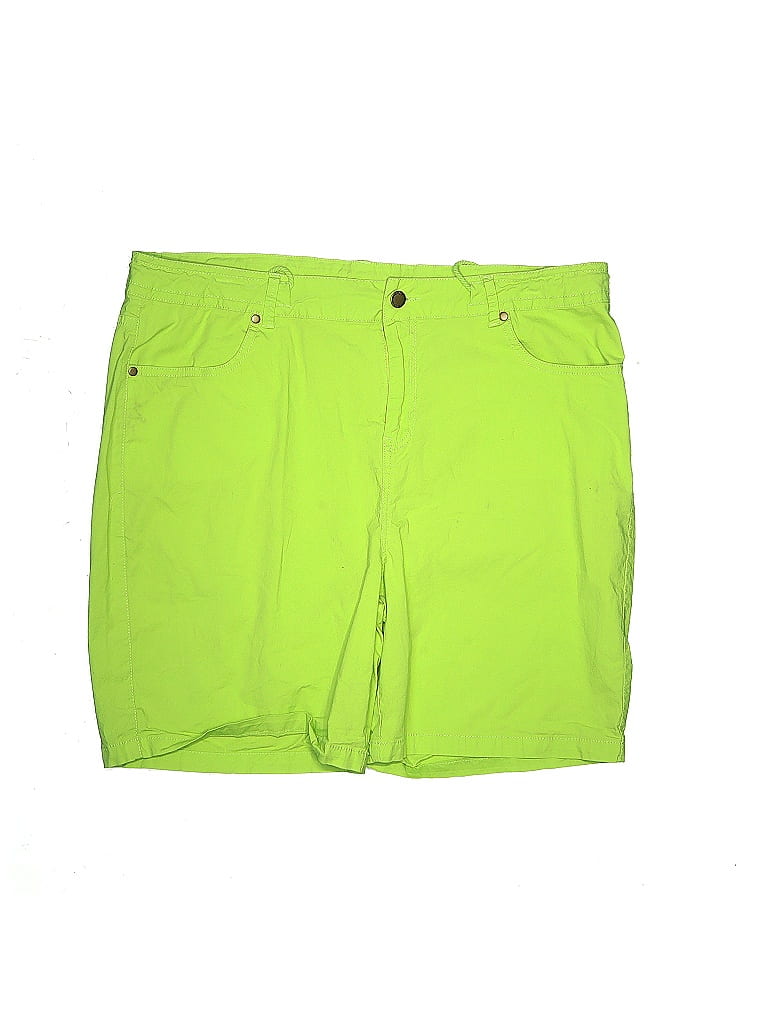 Caribbean Joe Solid Green Denim Shorts Size 16 - 51% off | thredUP
