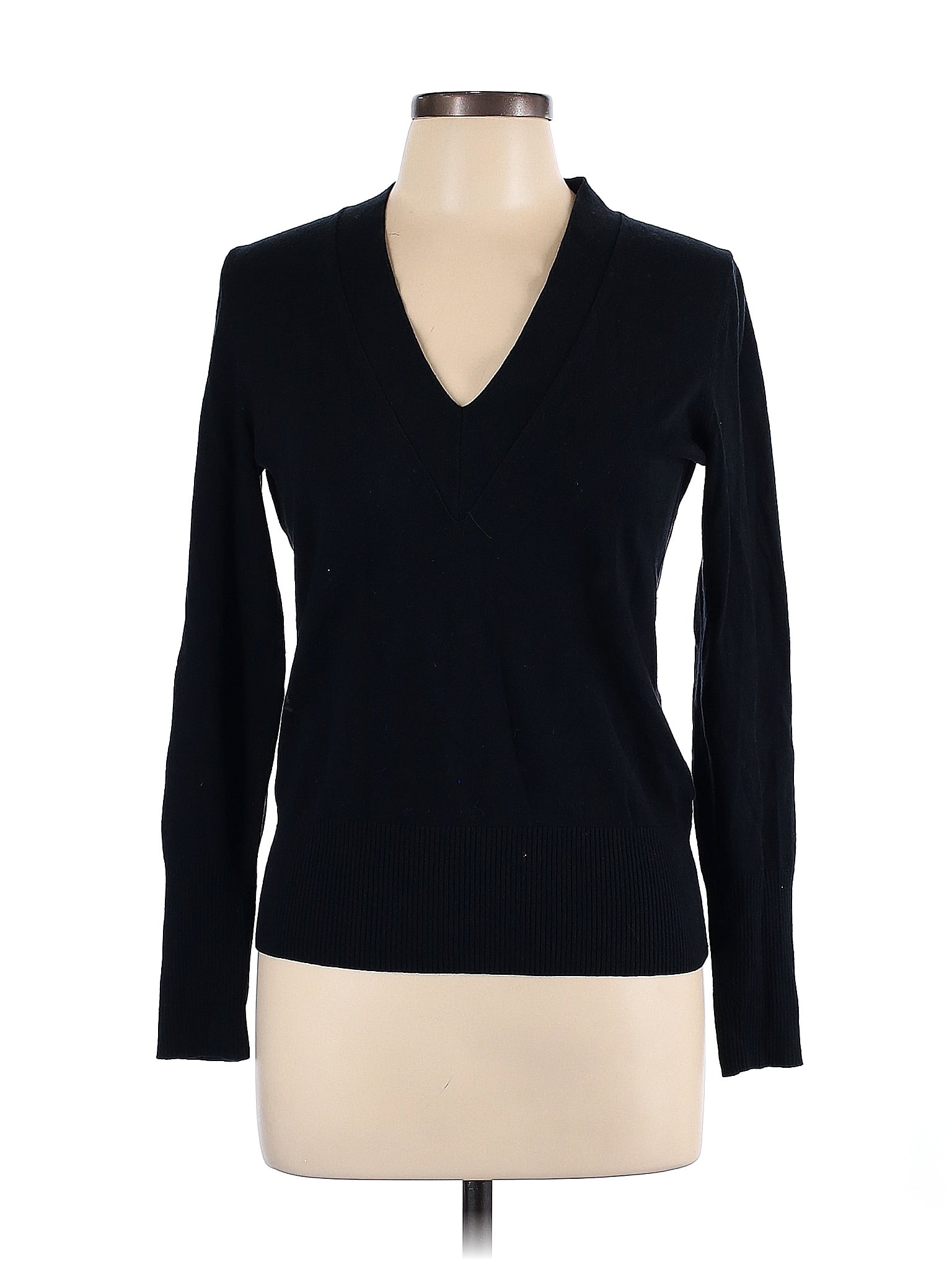 Banana Republic Color Block Solid Black Pullover Sweater Size M - 71% ...