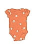 Carter's 100% Cotton Floral Floral Motif Batik Orange Short Sleeve Onesie Newborn - photo 2