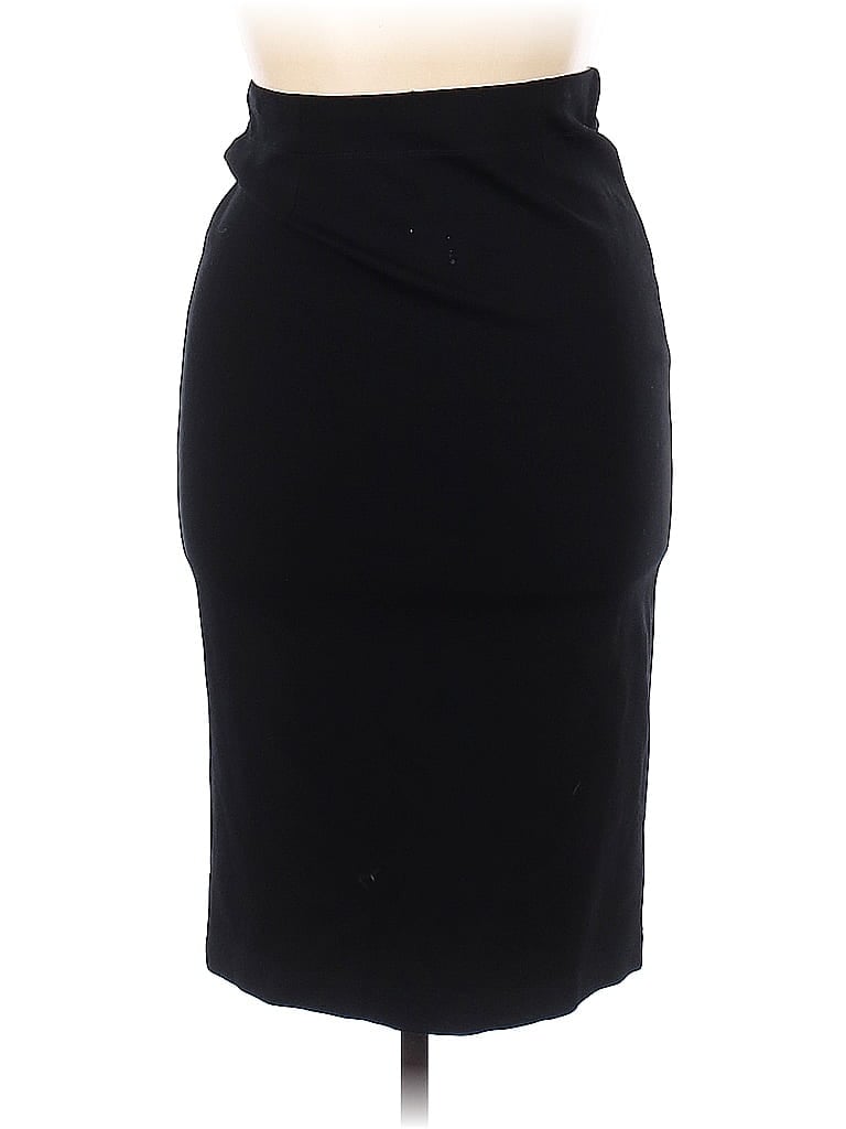 Eileen Fisher Solid Black Casual Skirt Size M - photo 1