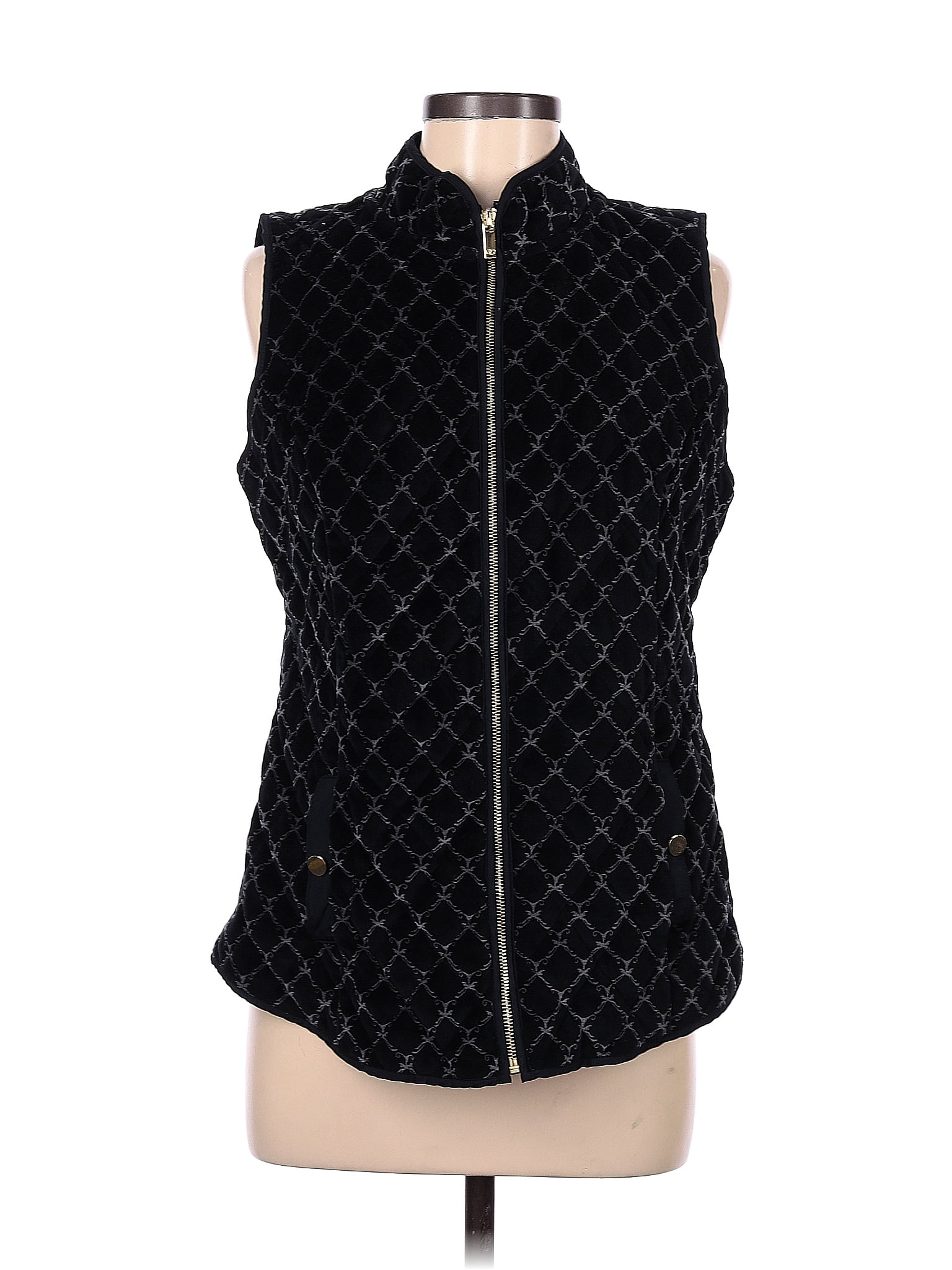 Charter Club Women's Cashmere Vest Black Size Large