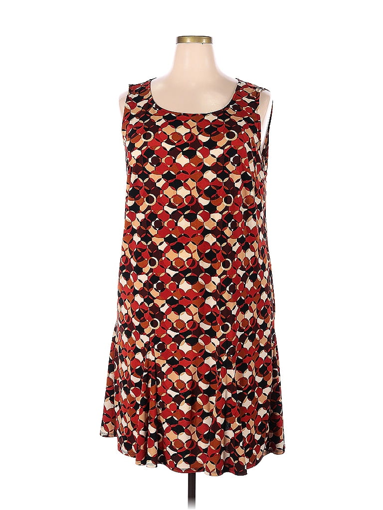 Julian Taylor Multi Color Red Casual Dress Size 18 (Plus) 61 off thredUP