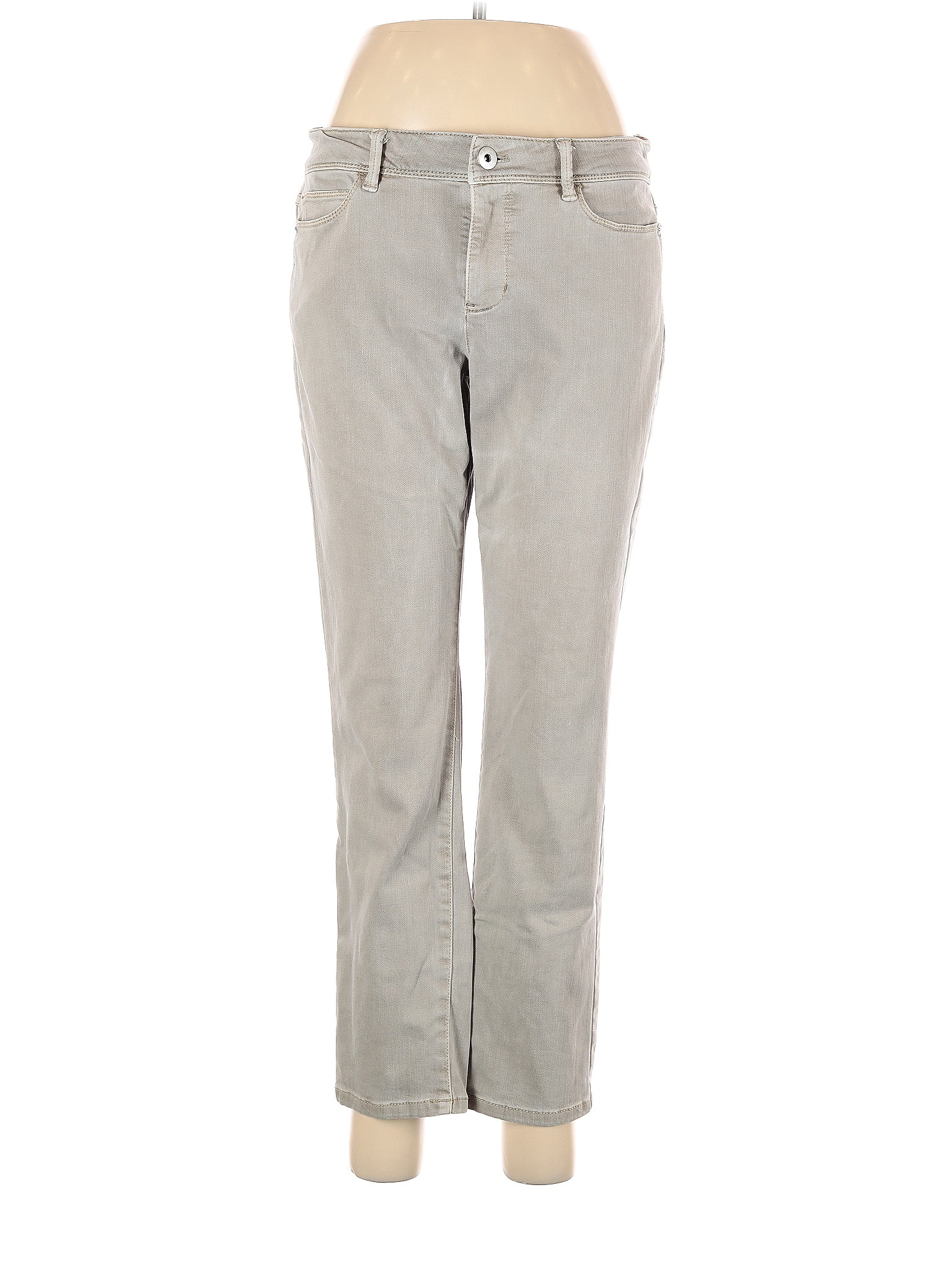 J.Jill Solid Gray Jeans Size 8 (Petite) 75 off thredUP