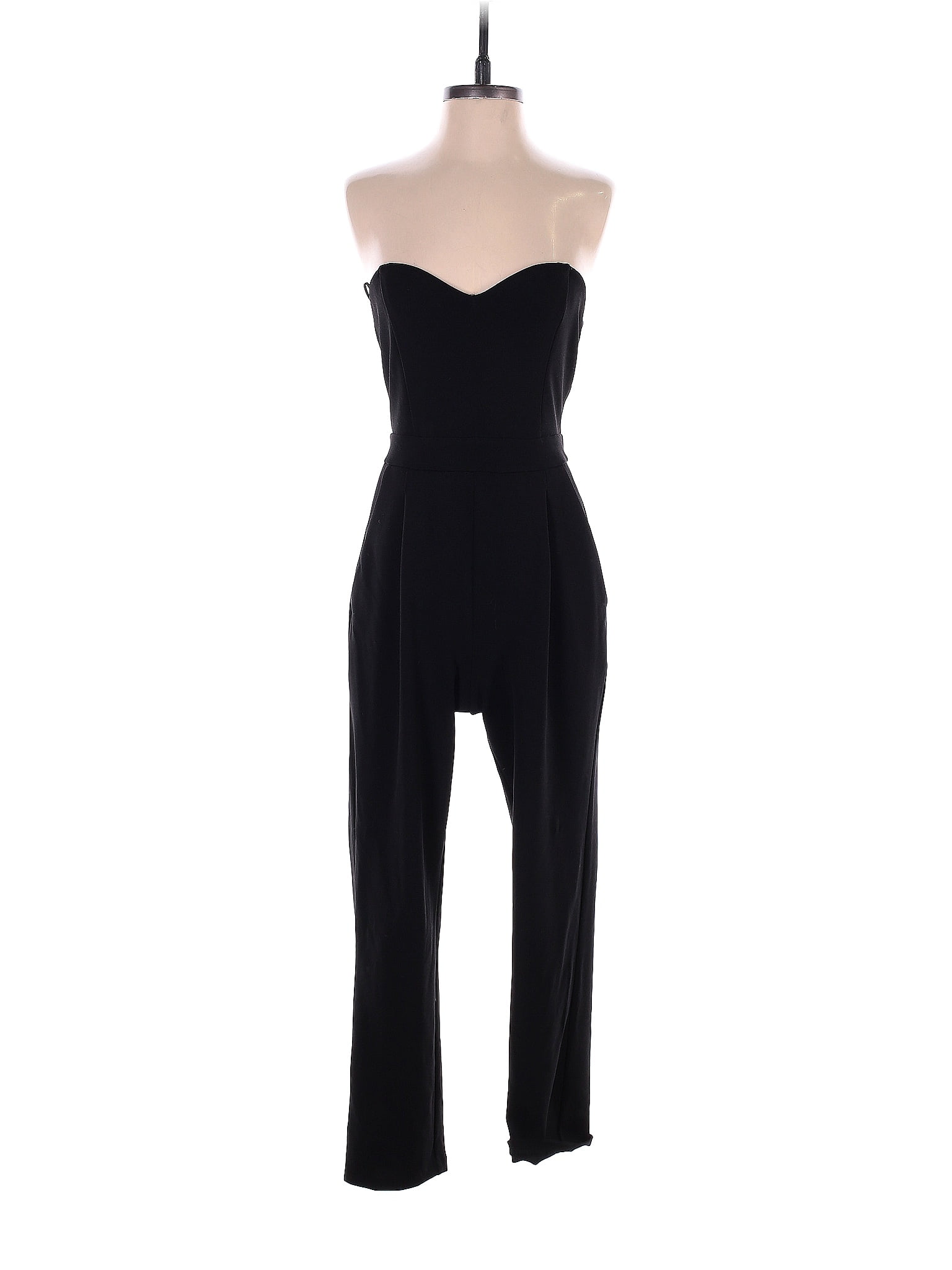 Express Solid Black Jumpsuit Size 4 - 70% off | thredUP