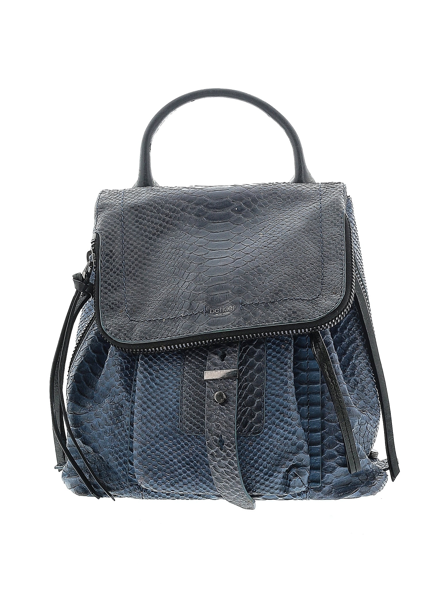 Botkier 100% Leather Snake Print Blue Leather Backpack One Size - 71% ...