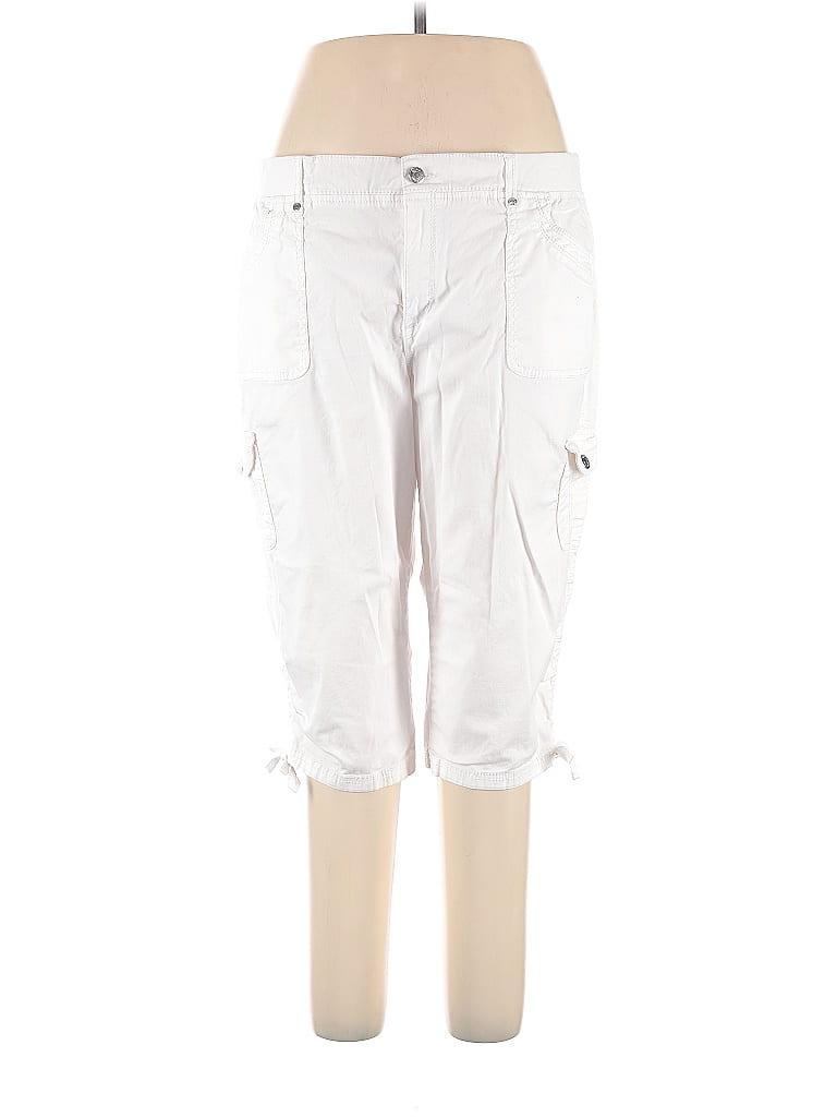 Gloria Vanderbilt Solid White Cargo Pants Size 16 56 off thredUP