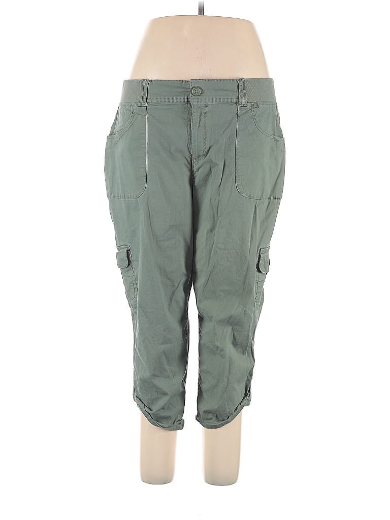 Gloria Vanderbilt Solid Green Cargo Pants Size 16 52 off thredUP
