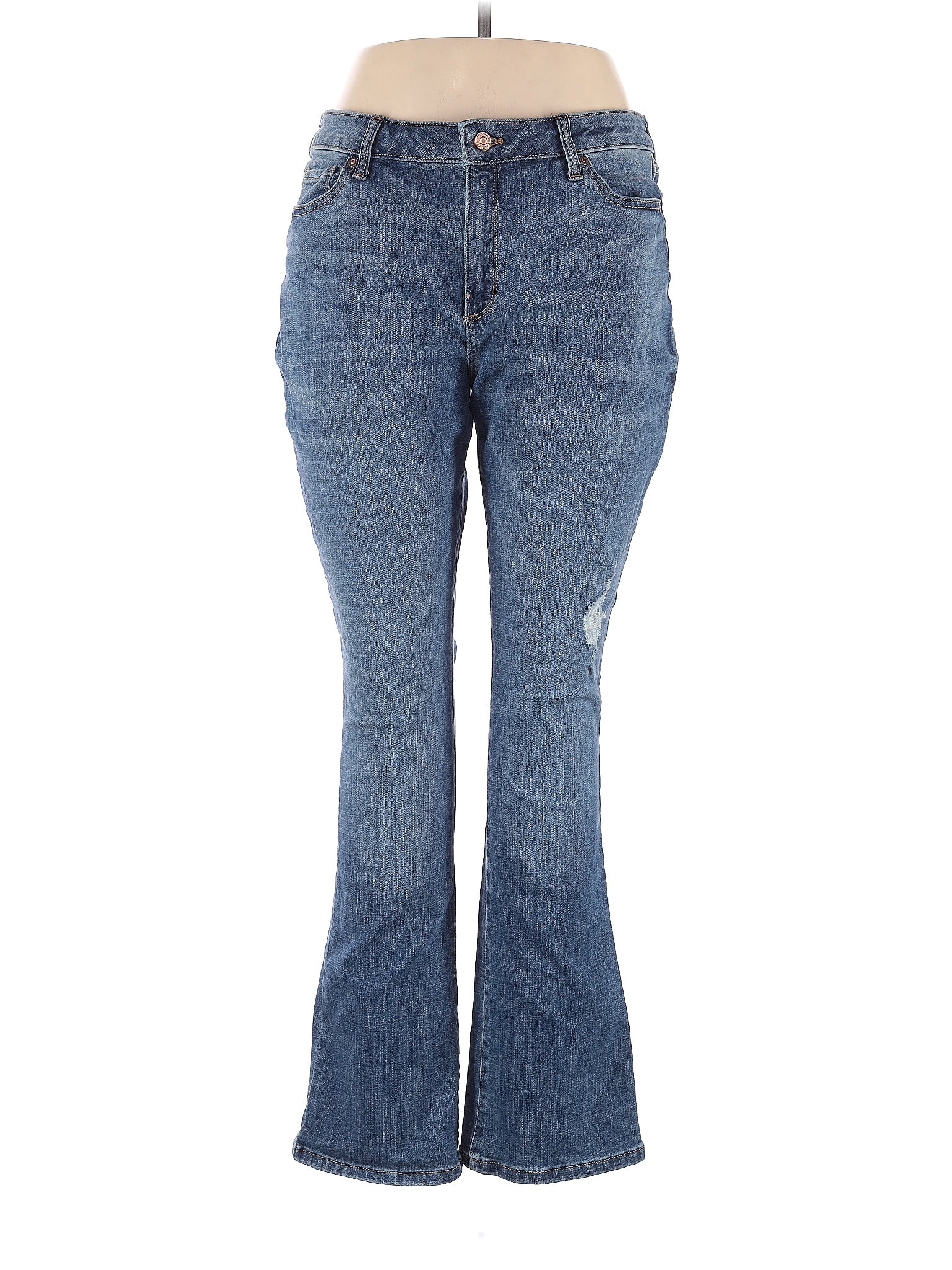 Sonoma Goods for Life Solid Blue Jeans Size 16 - 52% off | thredUP