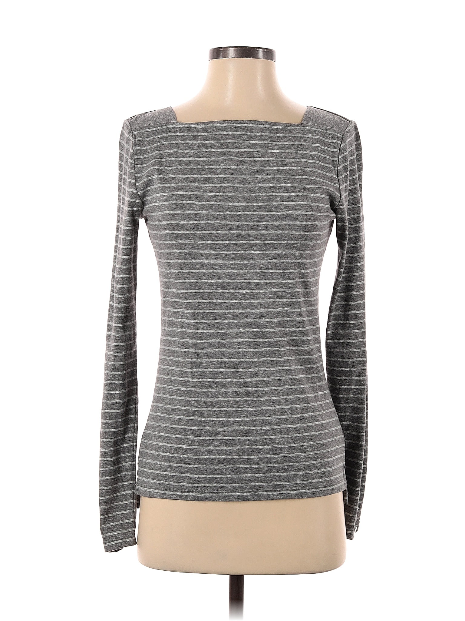 Lauren by Ralph Lauren Stripes Gray Long Sleeve Top Size S - 69% off ...