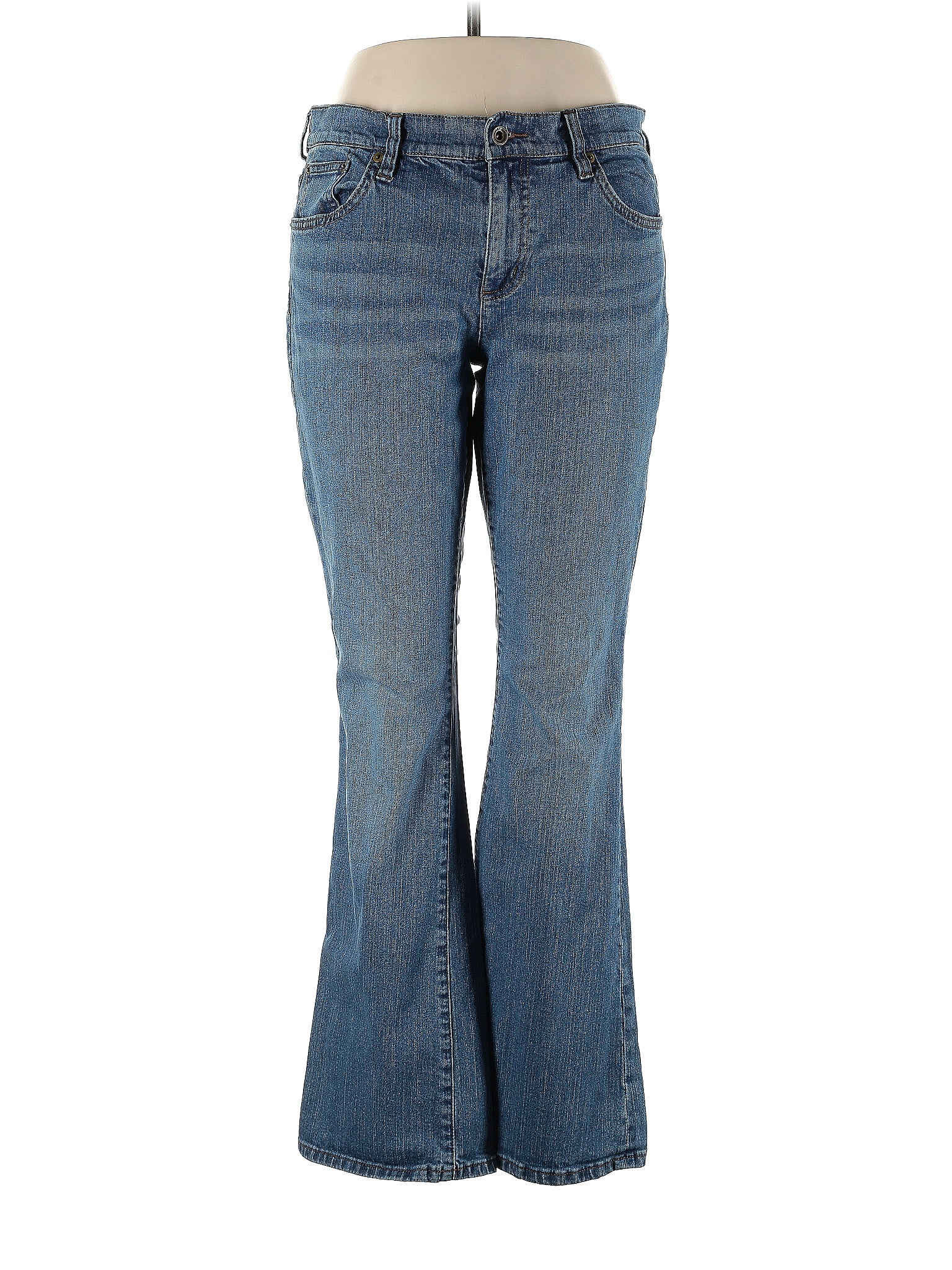 Lauren by Ralph Lauren Solid Blue Jeans Size 12 - 68% off | thredUP