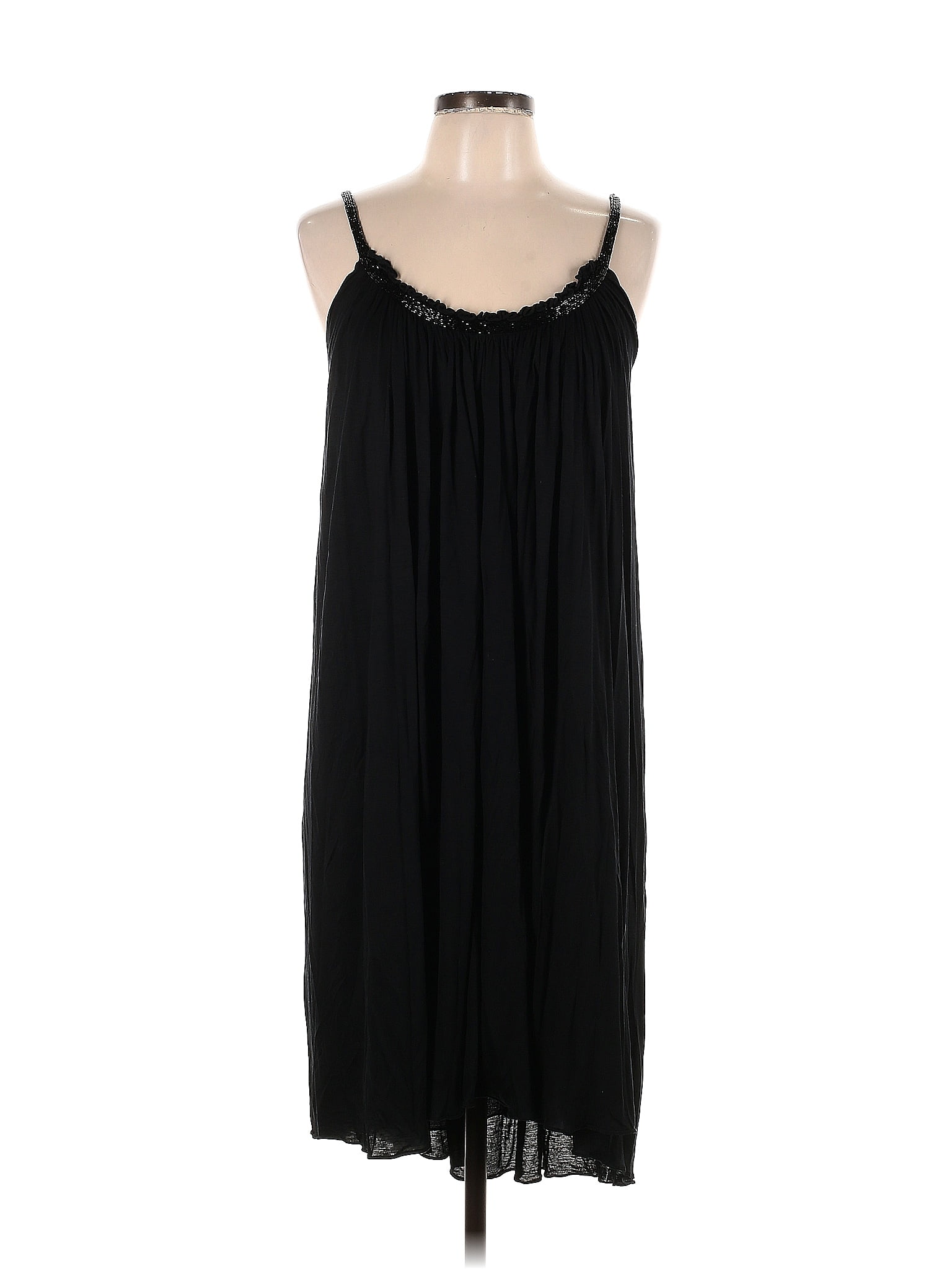 Simply Vera Vera Wang 100 Lyocell Black Casual Dress Size 10 64 Off