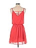 Guess 100% Polyester Solid Hearts Red Casual Dress Size S - photo 2