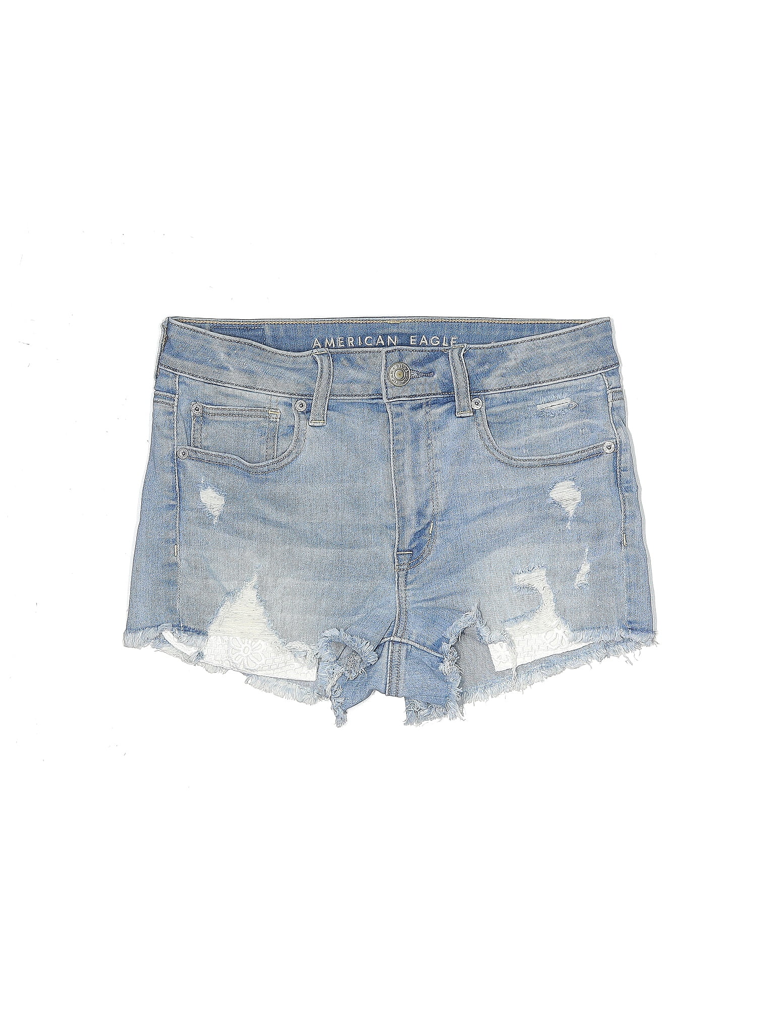 American Eagle Outfitters Shortie Cut Off Denim Shorts Blue