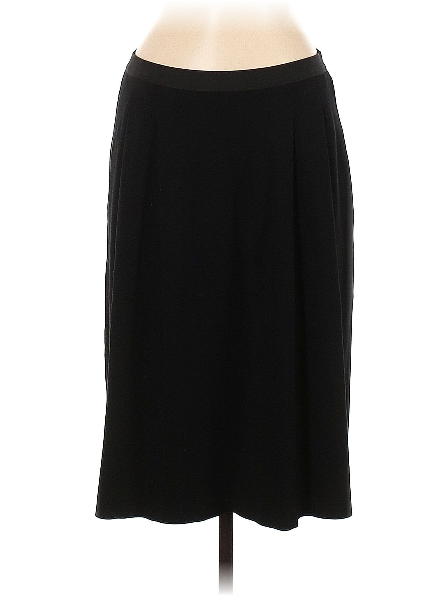 Eileen Fisher Solid Black Casual Skirt Size M - 77% off | ThredUp