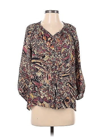 Tucker 3/4 Sleeve Silk Top (view 1)