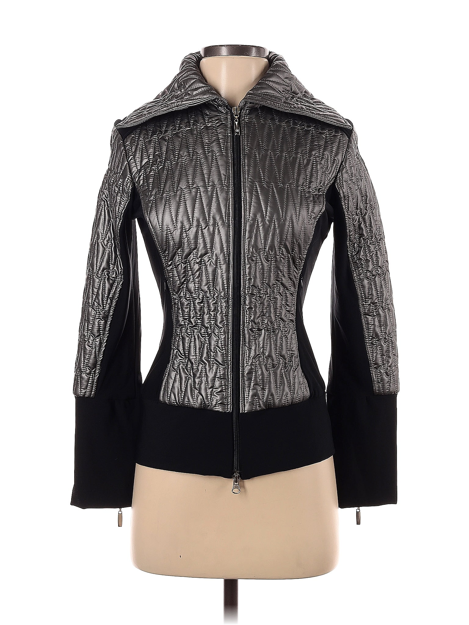 Anatomie 100 Polyurethane Solid Silver Jacket Size XS 74 off thredUP