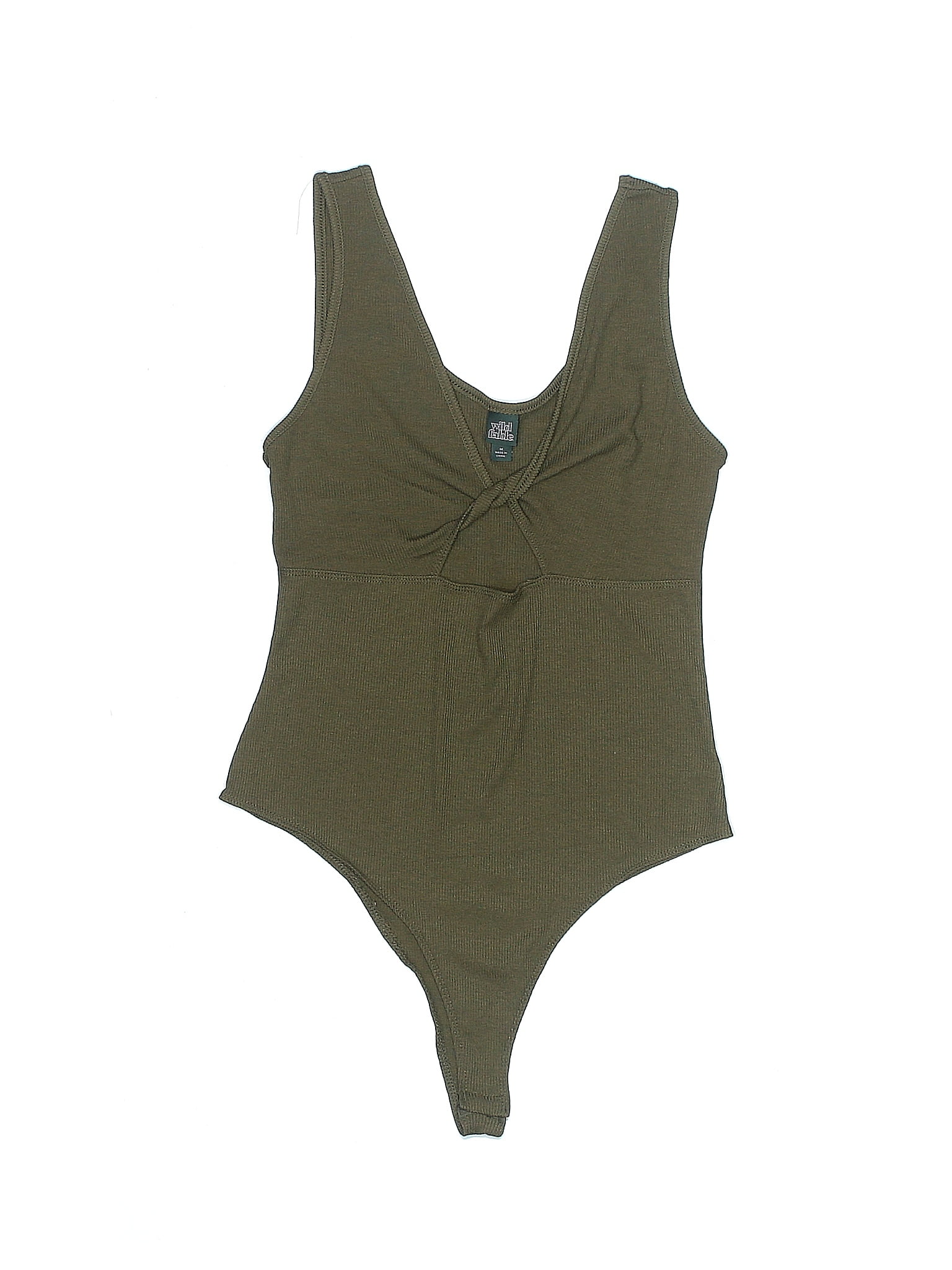 Wild Fable Solid Green Bodysuit Size M - 37% off