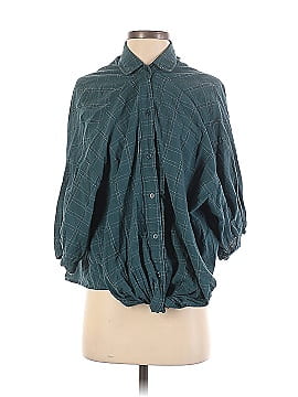 Unbranded 3/4 Sleeve Button-Down Shirt (view 1)